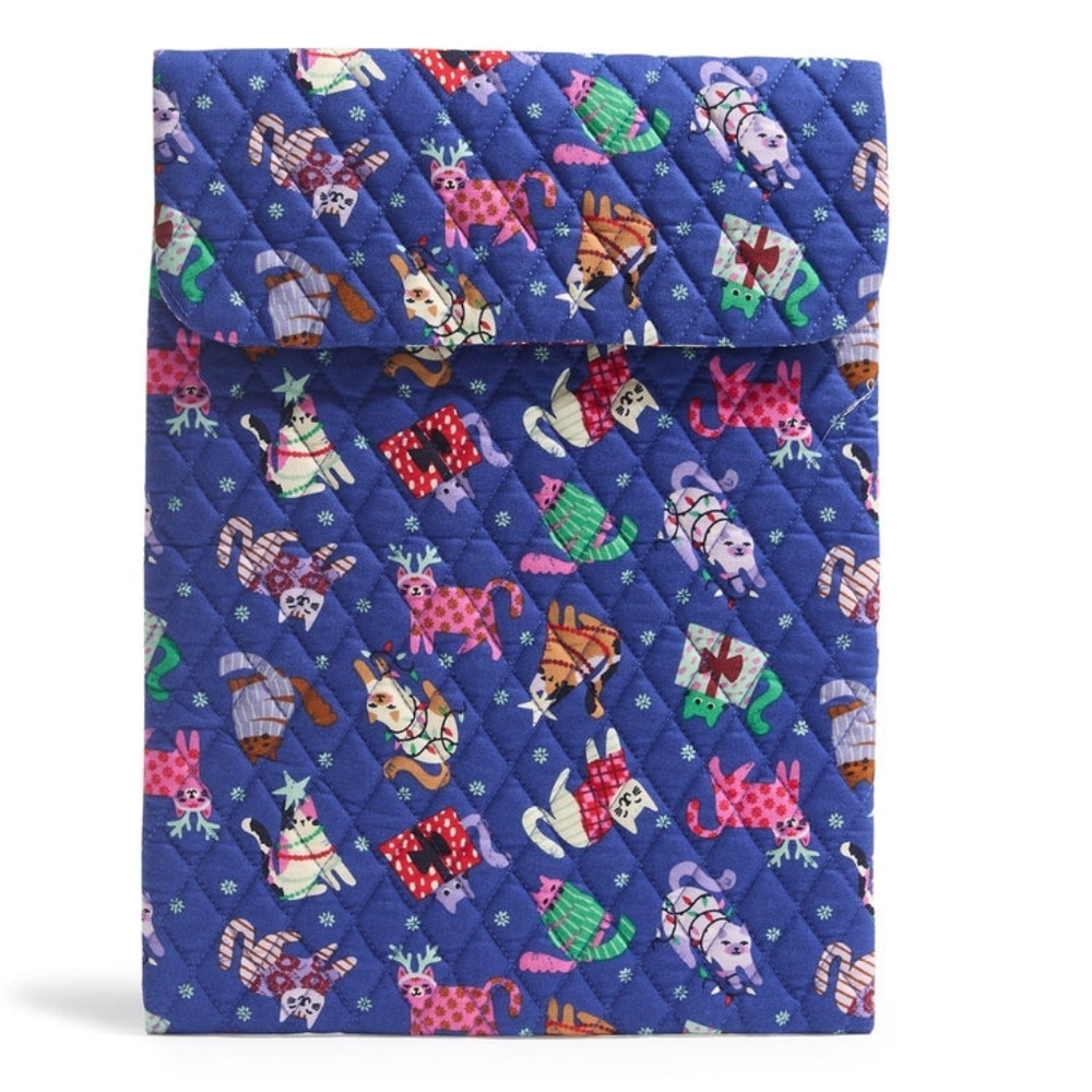 Vera Bradley Catnip Christmas Large Tech Sleeve